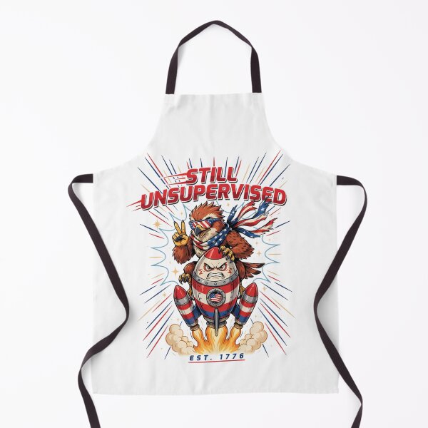 Item preview, Still Unsupervised Patriotic Owl Rocket Peace Sign Tee v4 designed and sold by DarylWelsh2024.
