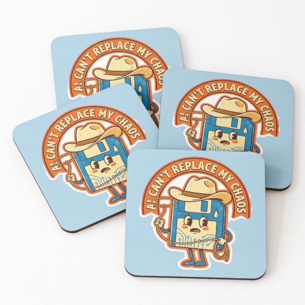 Item preview, AI Cant Replace My Chaos Retro Floppy Disk Cowboy designed and sold by SandyPlace.