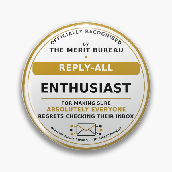 Item preview, Funny Coworker Gift | Reply-All Enthusiast Email Award designed and sold by TheMeritBureau.