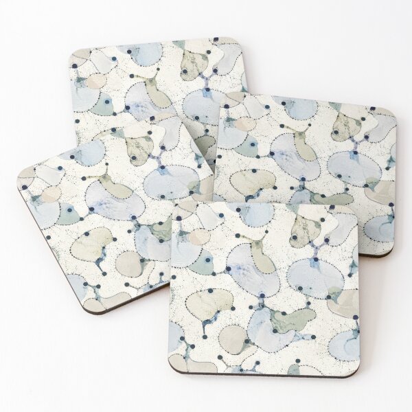 Item preview, Abstract Watercolor Cell Pattern | Organic Blue Seamless Surface Design designed and sold by SWSandraWechner.