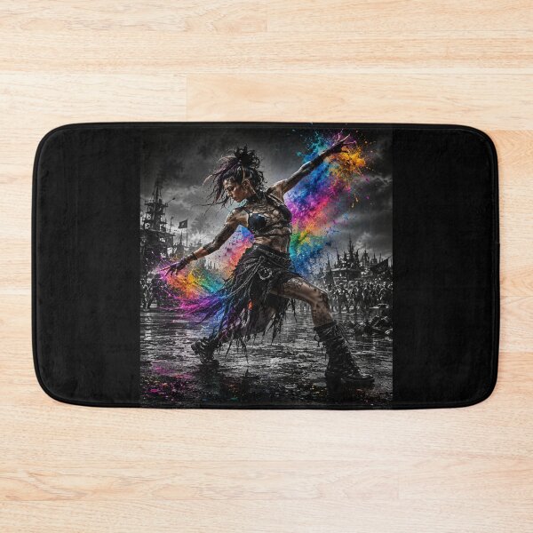 Item preview, Urban Pulse – Neon Graffiti Dance - Alternative Gothic Street Art designed and sold by Personiq Kaleido.