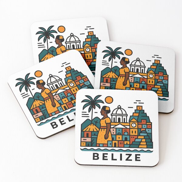 Item preview, Belize Travel Souvenir - Mayan Pyramid & Toucan Illustration designed and sold by OzzFrequency.