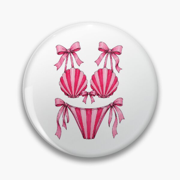 Item preview, Bow Seashell Coastal Bikini Swimsuit Beach Summer  Pink Girl designed and sold by BornBorn.