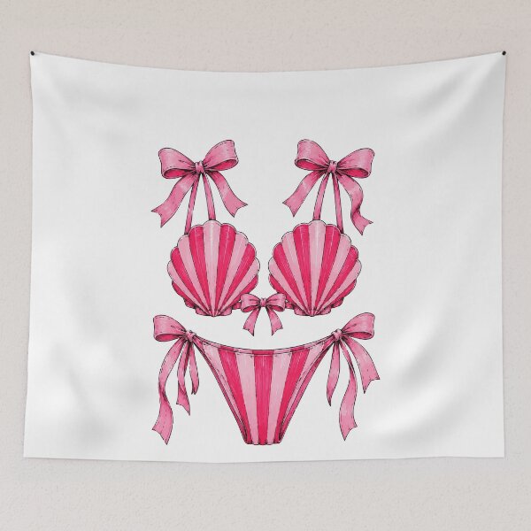 Item preview, Bow Seashell Coastal Bikini Swimsuit Beach Summer  Pink Girl designed and sold by BornBorn.