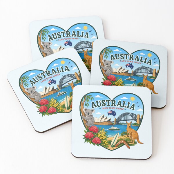 Item preview, Australia Heart Shape Design designed and sold by Myra365Art.