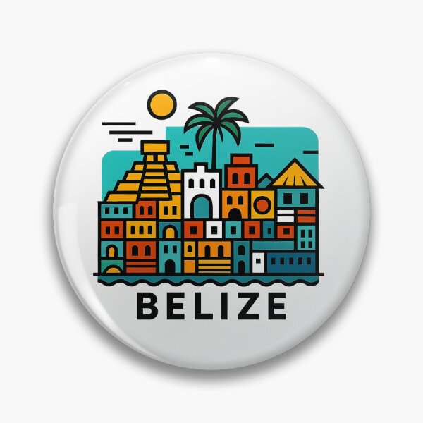 Item preview, Belize Travel Souvenir - Mayan Pyramid & Toucan Illustration designed and sold by OzzFrequency.