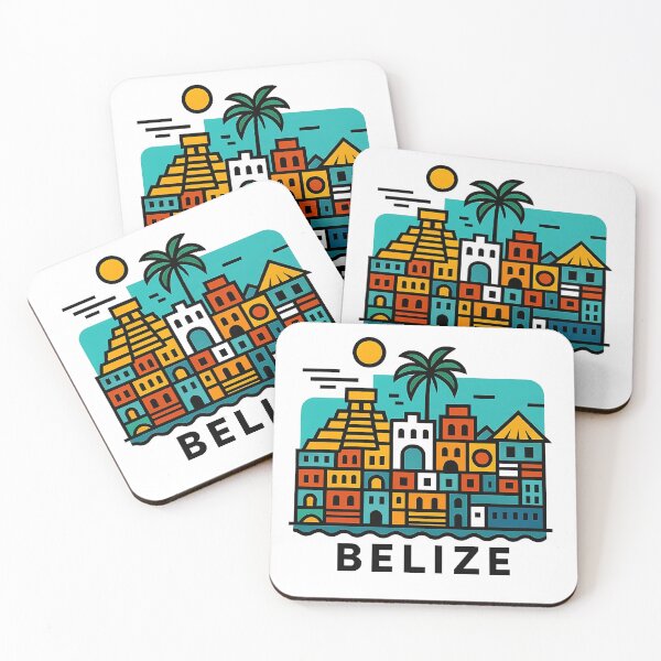 Item preview, Belize Travel Souvenir - Mayan Pyramid & Toucan Illustration designed and sold by OzzFrequency.