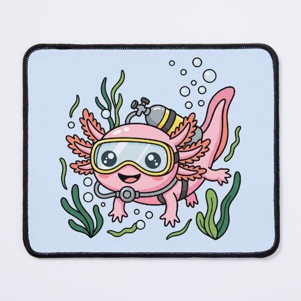 Item preview, Diver Axolotl designed and sold by Elena'sMoodBuddies.