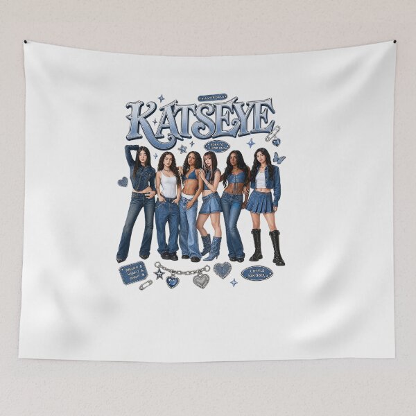 Item preview, Katseye Denim Shirt, Y2K Pop Girl Group Graphic Tee, Vintage Concert T-Shirt, Eyekon Fan Gift, Kpop Aesthetic Top, Comfort Colors Shirt designed and sold by BerryHand.