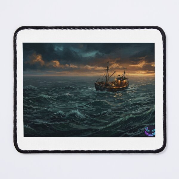 Item preview, Boat in the sea designed and sold by HypnoticSmiley.