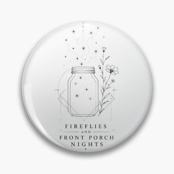 Item preview, Fireflies And Front Porch Nights Mason Jar Line Art Summer Nostalgia Gift for Porch Sitters designed and sold by Nightarel.