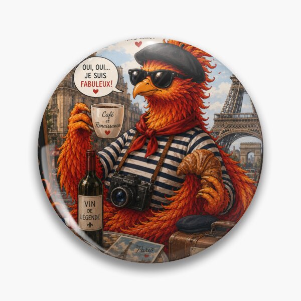 Item preview, Phoenix in France | Funny French Traveler designed and sold by Suzaku Studio.