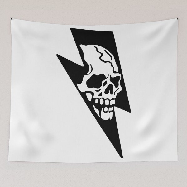 Item preview, Cracked Thunder Skull Tattoo designed and sold by villacruz.