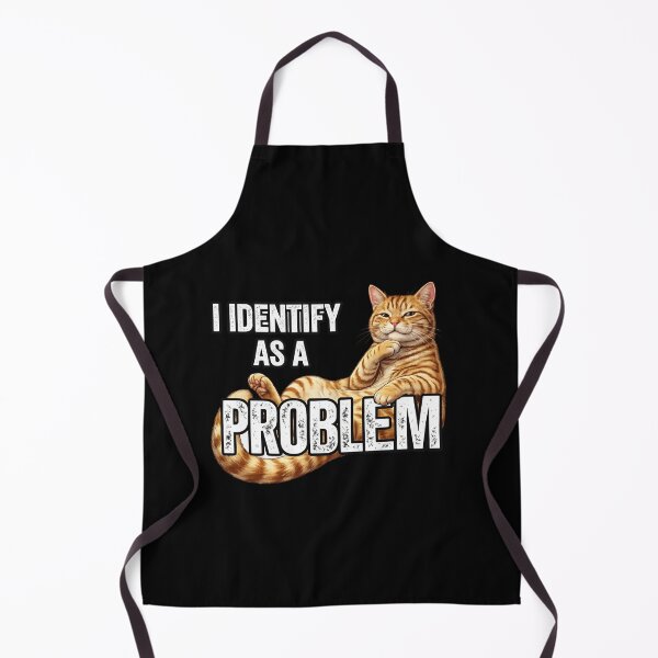 Item preview, I Identify As A Problem Orange Tabby Cat Funny Mischievous Kitty designed and sold by LASTIQUE-dd.