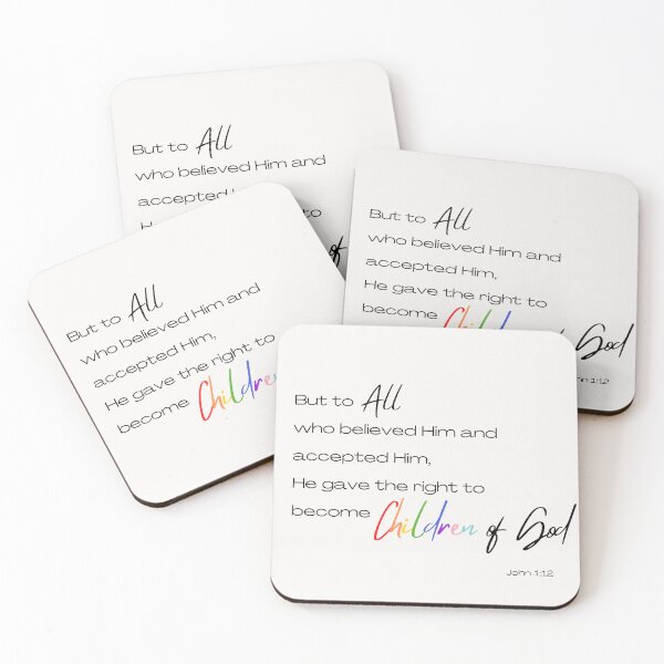 Item preview, John 1:12 - Pride Flag Version designed and sold by AWorthyLove.