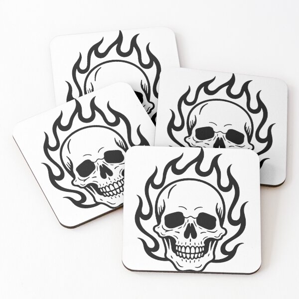 Item preview, Fire Skull Tattoo Flash designed and sold by villacruz.