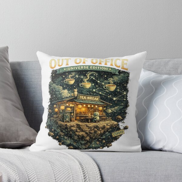Item preview, Out Of Office (Universe Edition) – Cosmic Tea Shop Retro Space T-Shirt designed and sold by NarpLTD.