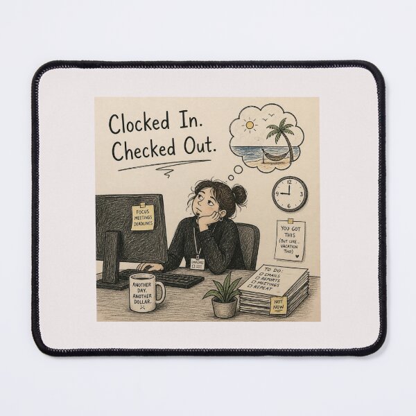 Item preview, Clocked in. Checked out. designed and sold by CinemaChronik.