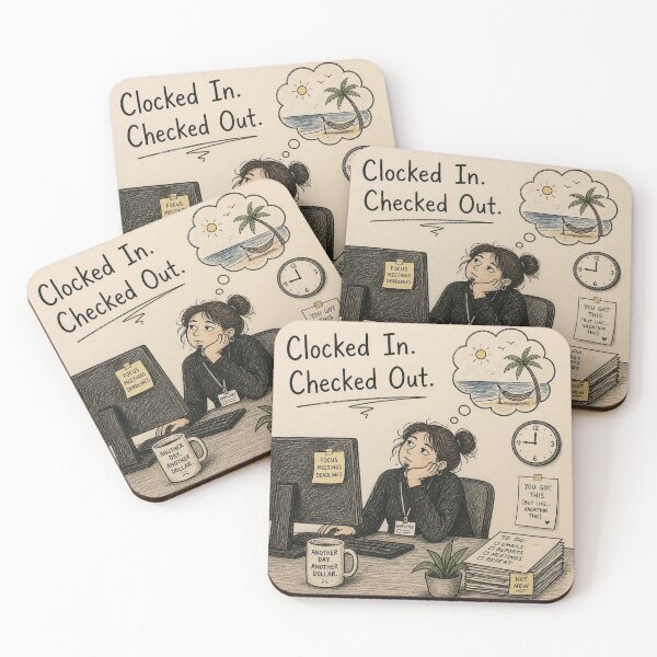 Item preview, Clocked in. Checked out. designed and sold by CinemaChronik.
