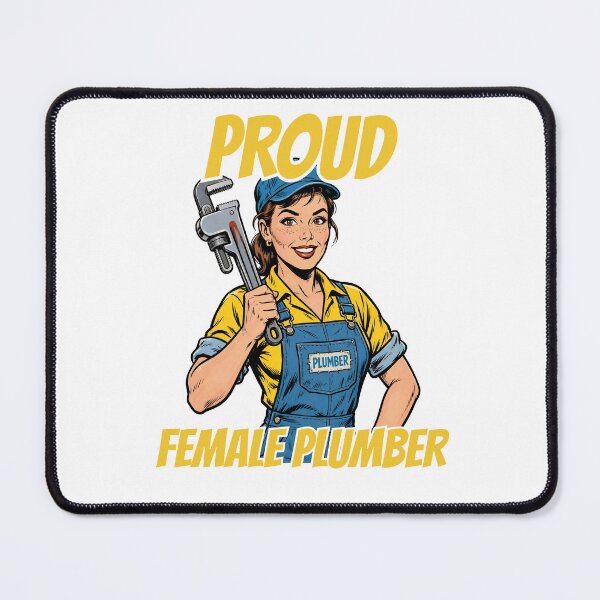 Item preview, Proud Female Plumber - Retro Pin Up Girl Power Plumbing designed and sold by Neurospicy Trolls.