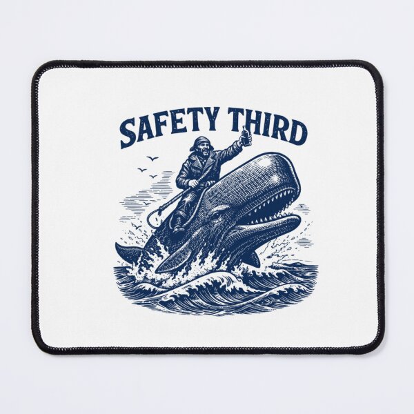 Item preview, Safety Third Funny Sarcastic Nautical Whale Rider Joke designed and sold by LASTIQUE-dd.