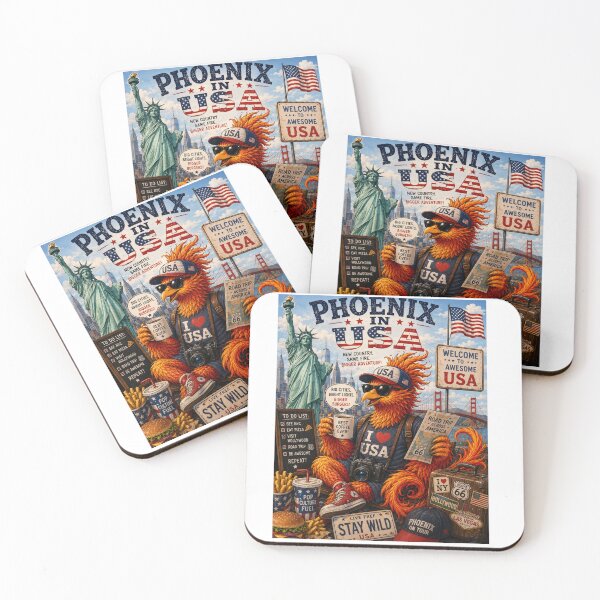 Item preview, Phoenix in USA | Funny American Traveler Bird designed and sold by Suzaku Studio.