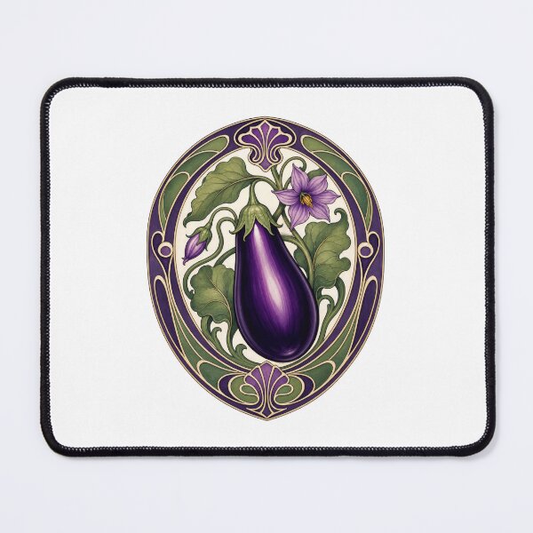 Item preview, Art Nouveau Aubergine Eggplant Botanical designed and sold by AntiqueImages.