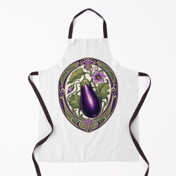 Item preview, Art Nouveau Aubergine Eggplant Botanical designed and sold by AntiqueImages.