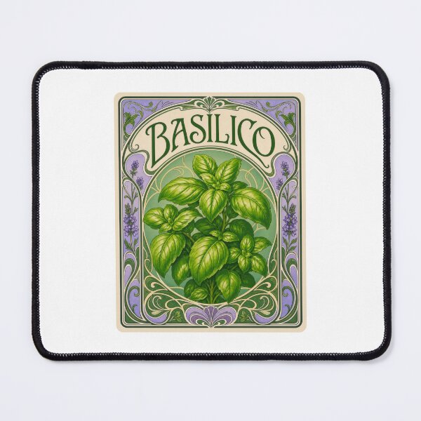 Item preview, Basilico Art Nouveau Basil Herb Plant Chefs Kitchen designed and sold by AntiqueImages.