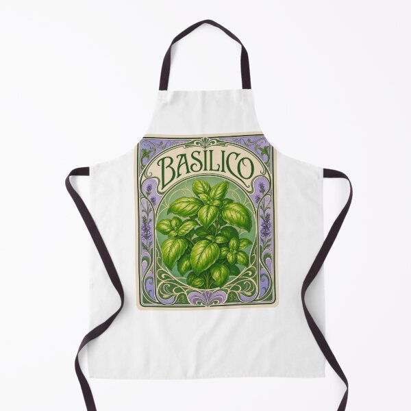 Artikelvorschau, Basilico Jugendstil Basilikum Kräuterpflanze Chefs Kitchen entworfen und verkauft von AntiqueImages.