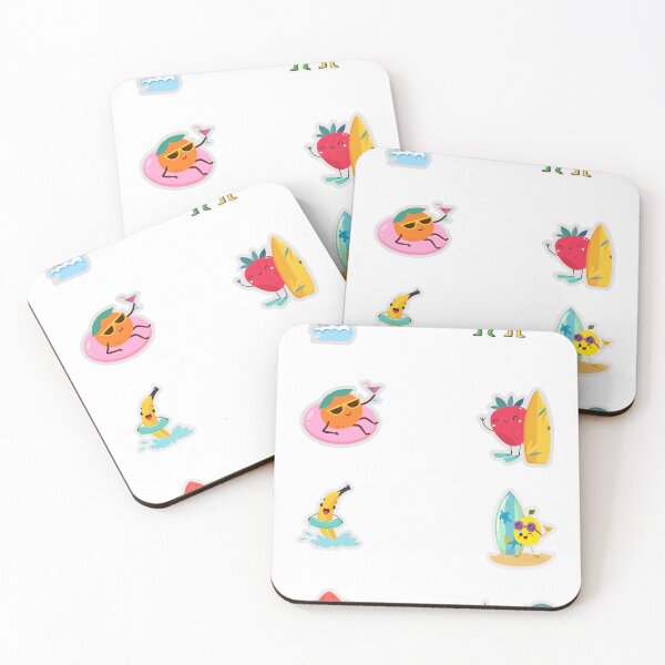 Item preview, Cute Summer Fruit Character Sticker Pack designed and sold by KAWAII STUDIO NB.