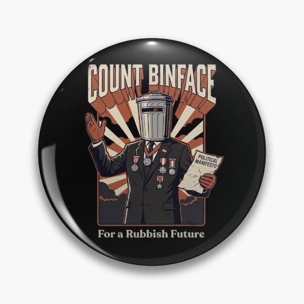 Item preview, Count Binface - For a Rubbish Future | Retro Political Satire Poster designed and sold by ZUVLEX.