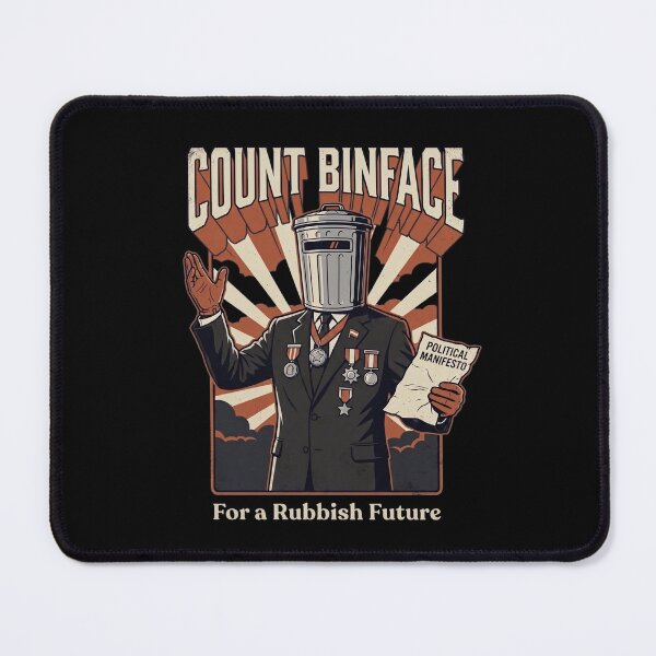 Item preview, Count Binface - For a Rubbish Future | Retro Political Satire Poster designed and sold by ZUVLEX.