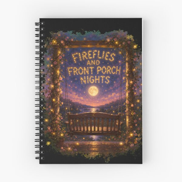Item preview, Fireflies And Front Porch Nights Porch Swing Moonlight Art Summer Nostalgia Gift for Southern Hearts designed and sold by Nightarel.