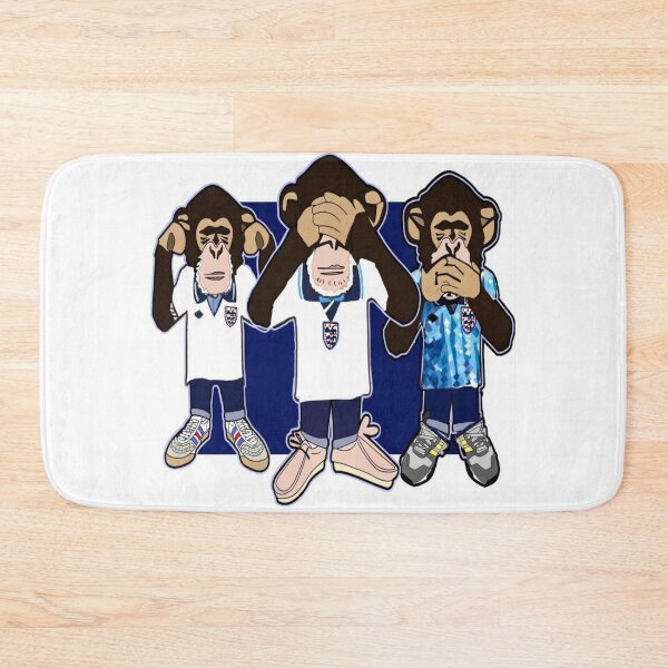 Item preview, Three Wise Monkeys Football Fan Art | England Inspired Cartoon Illustration | Funny Sports Design designed and sold by PoloPrintsUK.