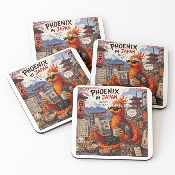 Item preview, Phoenix in Japan | Funny Japanese Traveler designed and sold by Suzaku Studio.