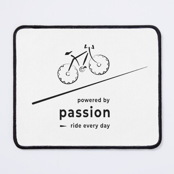 Item preview, Powered by Passion Ride Every Day Bicycle Line Art | Minimalist Cycling T-Shirt, Hoodie & Sticker Gift designed and sold by unique art and design.