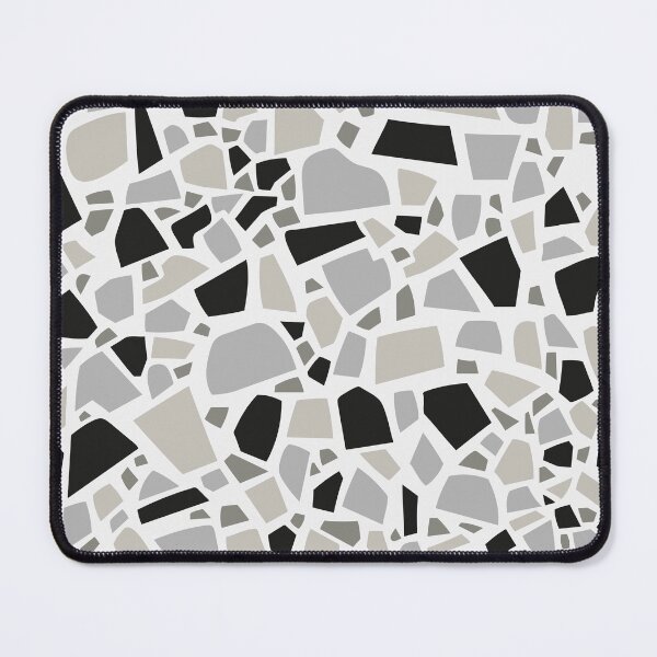 Item preview, Monochrome Terrazzo Pattern | Gray Black White Seamless Mosaic Surface designed and sold by Dino-Lune.