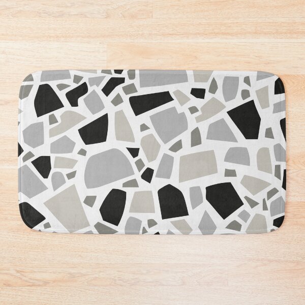 Item preview, Monochrome Terrazzo Pattern | Gray Black White Seamless Mosaic Surface designed and sold by Dino-Lune.