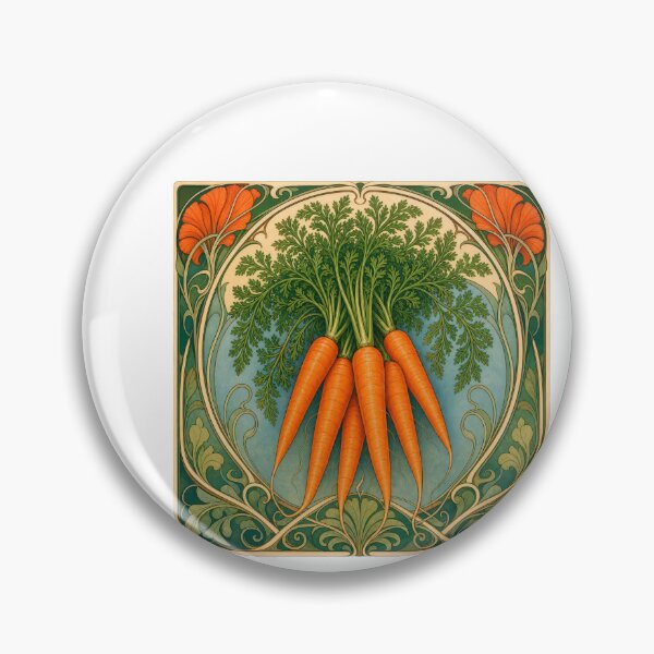 Item preview, Art Nouveau Carrots Vintage Botanical Design designed and sold by AntiqueImages.