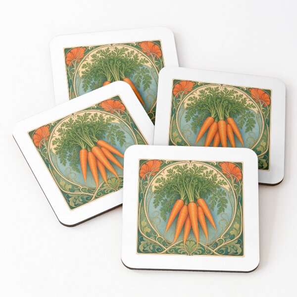 Item preview, Art Nouveau Carrots Vintage Botanical Design designed and sold by AntiqueImages.