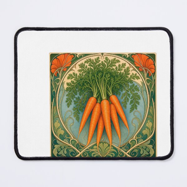 Item preview, Art Nouveau Carrots Vintage Botanical Design designed and sold by AntiqueImages.