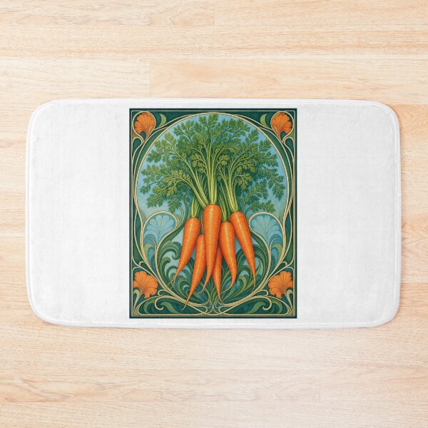 Item preview, Art Nouveau Carrots Botanical Vegetable Art designed and sold by AntiqueImages.