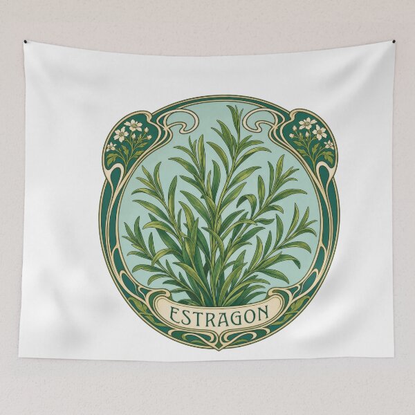 Item preview, Art Nouveau Estragon Taragon Herb Botanical designed and sold by AntiqueImages.