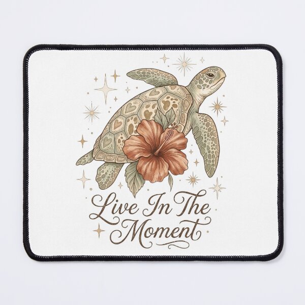 Item preview, Live In the Moment - Boho Sea Turtle & Tropical Hibiscus designed and sold by ZUVLEX.