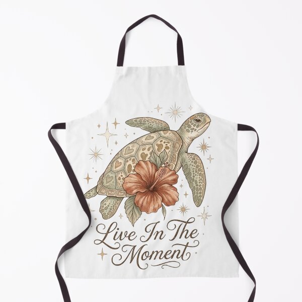 Item preview, Live In the Moment - Boho Sea Turtle & Tropical Hibiscus designed and sold by ZUVLEX.