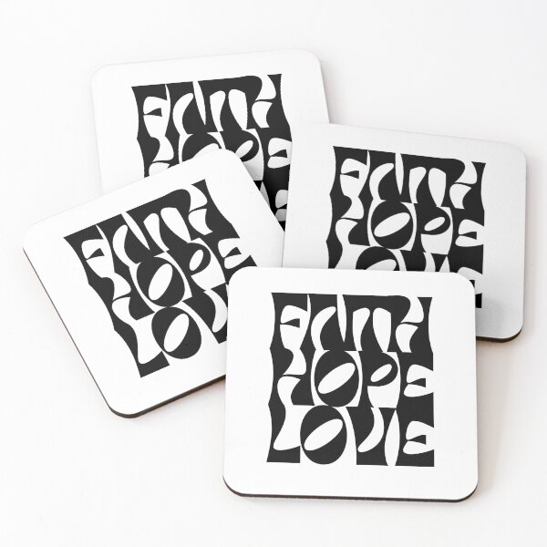 Item preview, Faith Hope Love - Black Text designed and sold by AWorthyLove.
