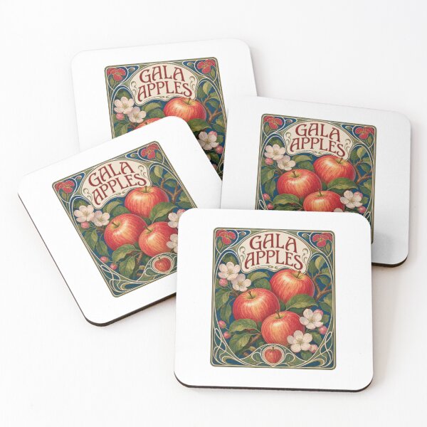 Item preview, Vintage Gala Apples Art Nouveau Botanical Print designed and sold by AntiqueImages.