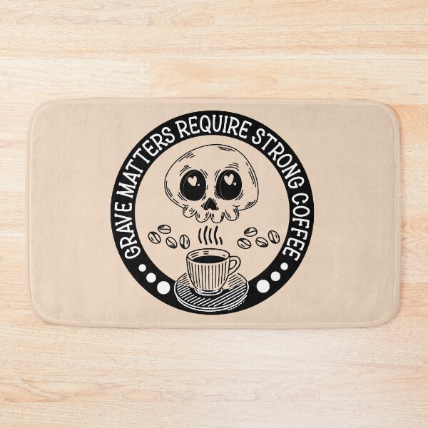 Item preview, Grave Matters Require Strong Coffee - Funny Goth Skull designed and sold by the-Z3nith.