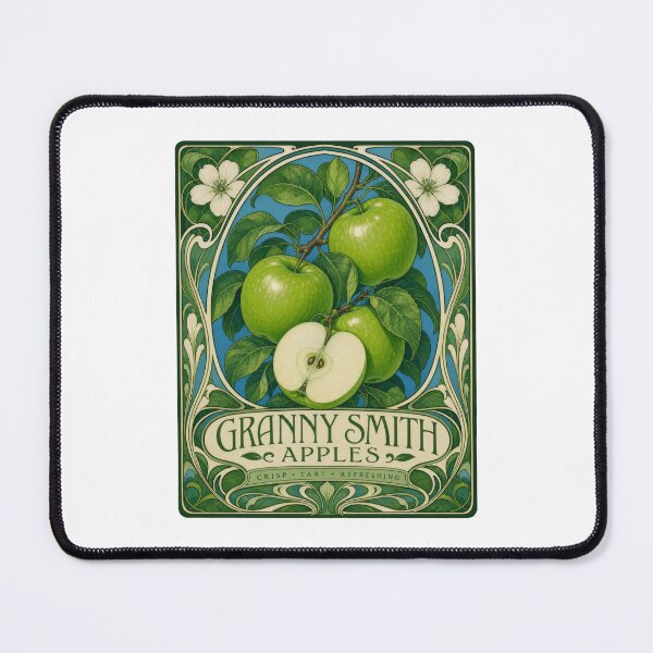 Item preview, Art Nouveau Granny Smith Apples Botanical Print designed and sold by AntiqueImages.